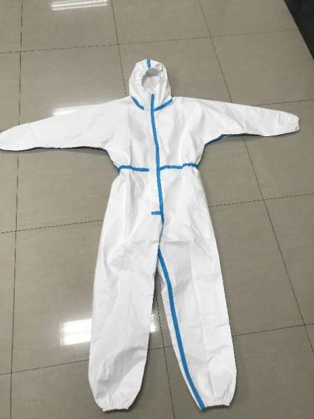 Anti Dust Uniforms Disposable Protective Gowns Non Porous Ventilation Block Infeetion
