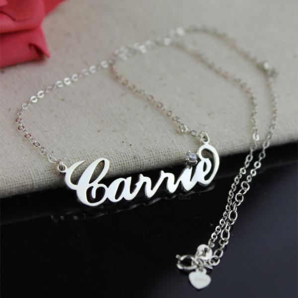 Trendy Fiance Custom Silver Necklaces