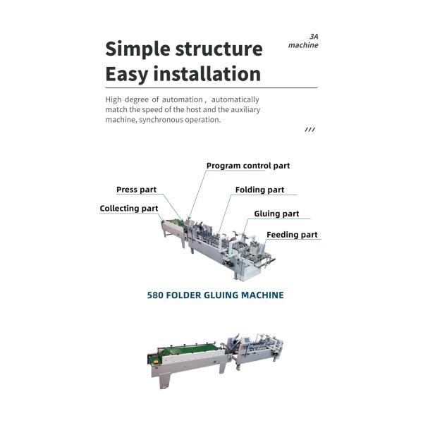 Папка клея для наклеивания и складывания коробки вмещает бумажный материал различных размеров