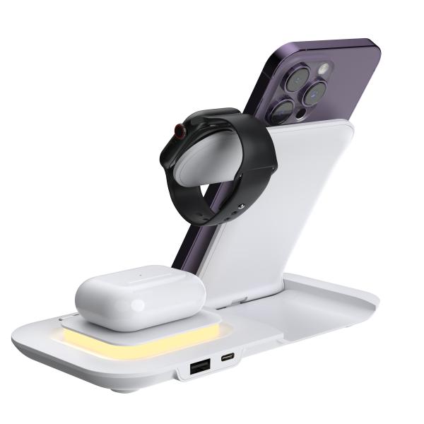 Multiple Devices Qi Wireless Charger Dock Stand 267g  For Mobile Phone