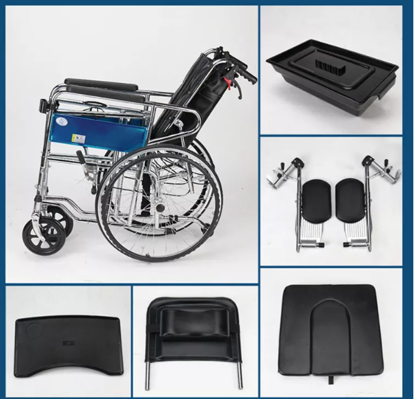 Recline Manual Mobility Walking Aids Commode Folding Wheel Chairs Walkers