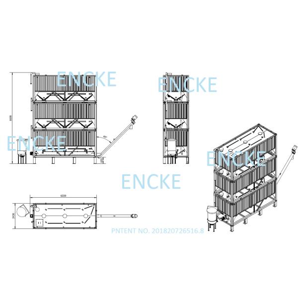 Container Shaped Auger 26M3*3 Concrete Grain Silos
