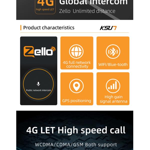 GPS WiFi POC Network Walkie Talkie 4G POC Two Way Radio with Long Range Communication