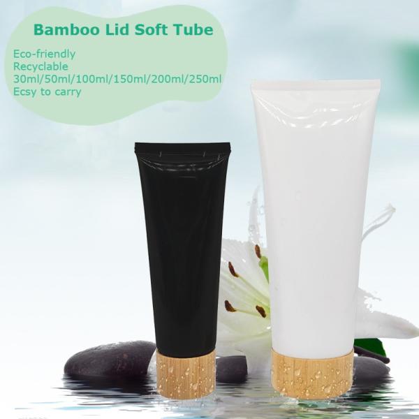 Bamboo Lid Cosmetic Squeeze Tube 150ml