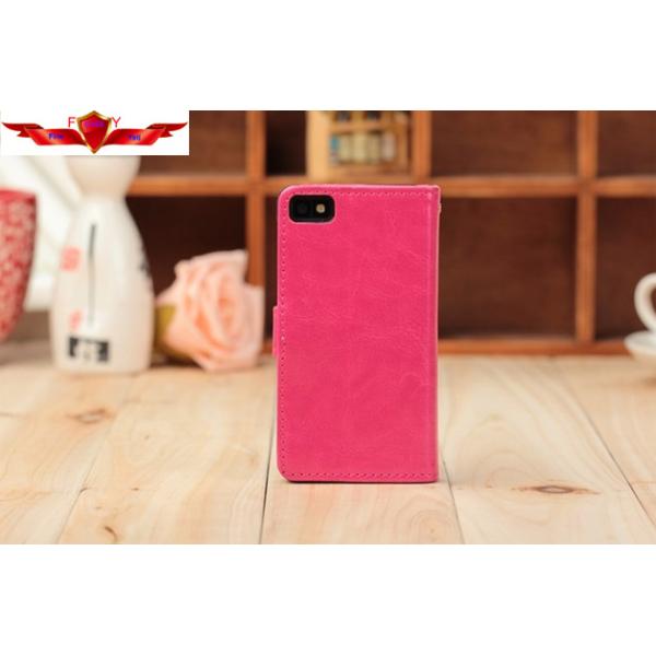 Genuine Sheepskin Leather Blackberry Z10 Wallet Leather Cases Multi Colors