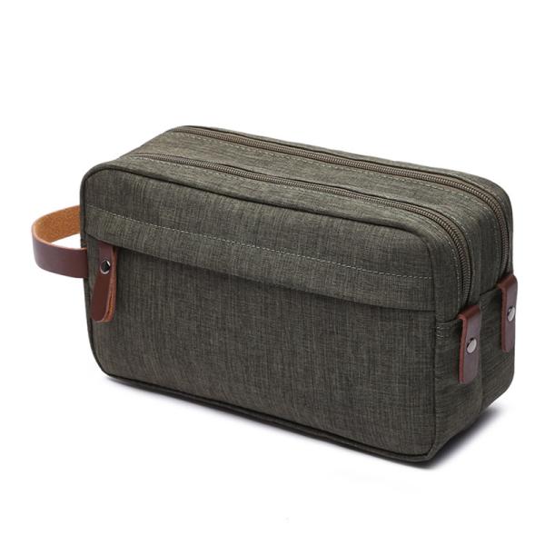 Waterproof Custom Logo Print Travel Toiletry Bag Big Capacity Polyester Cosmetic Bag