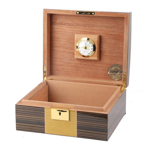 Piano Lacquer Pine Wood Cigar Humidor Box
