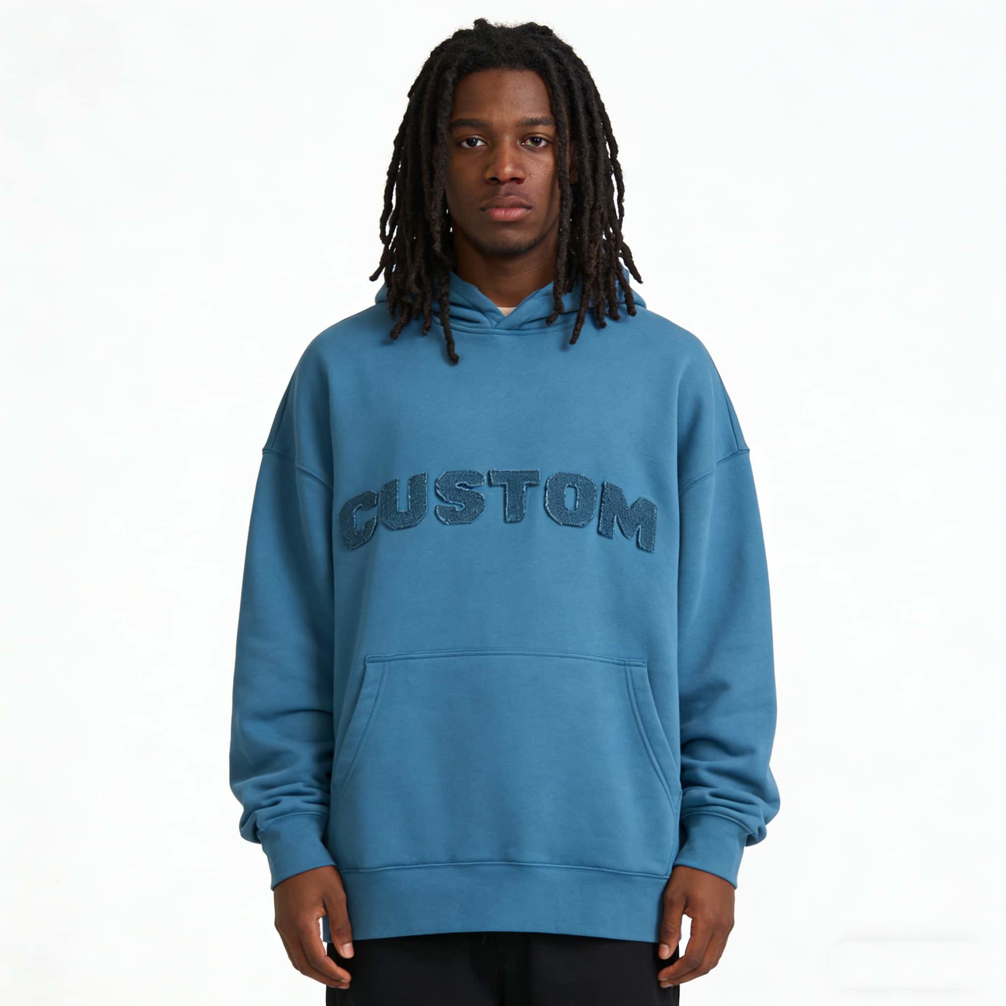 Custom Embroidery 420GSM Heavyweight Oversized Pullover Hoodie for Men