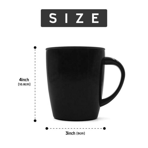 Matte Black  Stainless Steel Tumbler With Handles Eco - Friendly 10.8X9X9 Cm