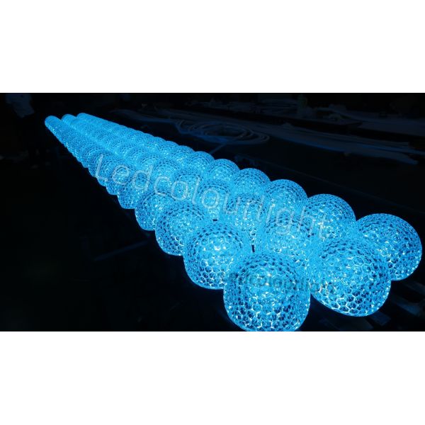 60mm 90mm DMX RGB Hanging Crystal Sphere Lights for Wedding Club Decoration