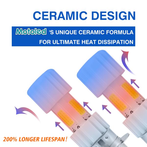 18W 1800LM Керамический корпус лампы Мотоцикл Фары лампочка 6500K 30000h Продолжительность жизни для вашего