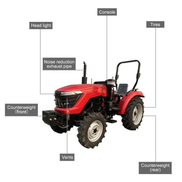 Multifunctional 4WD Wheel Tractor 50HP 4 Wheel Drive Farm Tractors