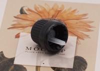 Noir en plastique de couvercles à visser en plastique d'huile essentielle de centre de détection et de contrôle avec le bourreur de l'insertion 18mm évident