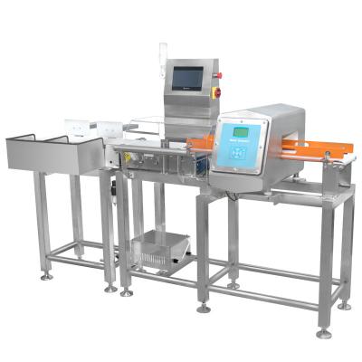 Waterproof Combo Online Checkweigher And Metal Detector Machine Stable ± 0.1g Accuracy