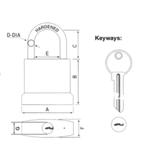 Rarlux 40-60mm Steel Locks Manufacturer Wholesale Safety Anti-theft Waterproof Padlock Plastic Covered Safety Iron Padlock