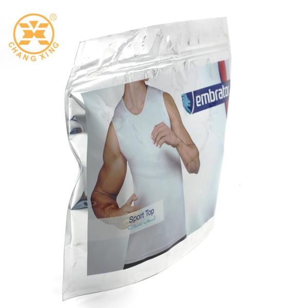 BOPP Resealable Cloth Packaging Bags With Logo  Garment Plastic stand up pouch