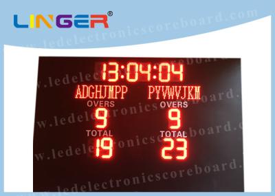 Sports Stadium LED Cricket Scoreboard With Shot Clock OEM / ODM Acceptable