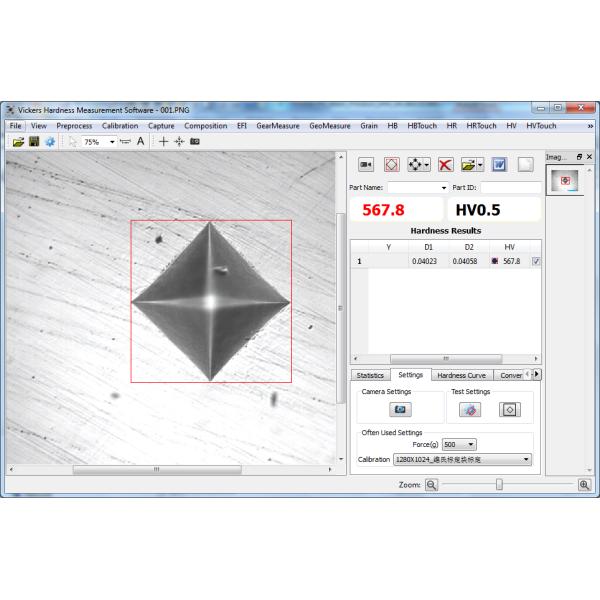 IVISION-Control The Test On Computer, Vickers And Micro Vickers Hardness Measurement Software And CCD