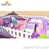 Indoor Play Equipment Soft Play Set Children Soft Climber Set Purple Pink White