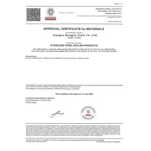 Jiangsu Rongjia Steel Co., Ltd Certifications
