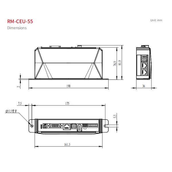 RobustMotion RM-CEU контроллер, 5.5A приводной ток, поддерживает многопротоколы связи, Ethercat, Profinet, CANopen