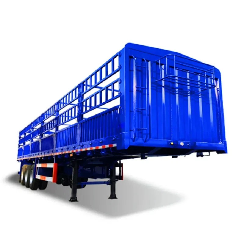 3 Axle 40ft Gooseneck Curtain Side Curtainsider Cargo Wing Open Box Van Box Truck Semi Trailer in HOWO
