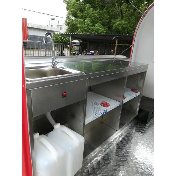 Year 2021 Fiberglass Food Trailer with Custom Made Design and Small Cafe Counters