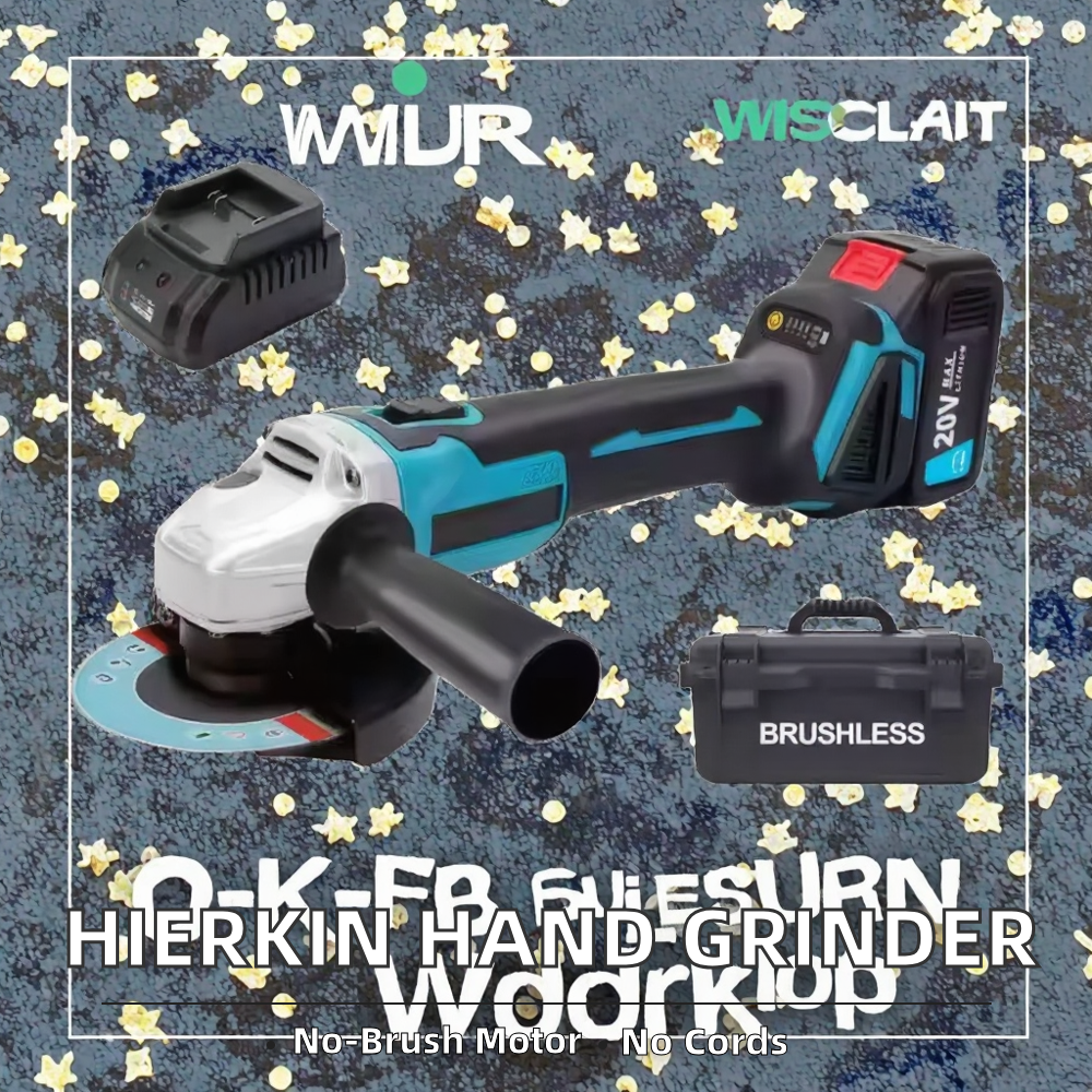 Rechargeable Li-ion Cordless Angle Grinder - 9000 RPM Variable Speed for DIY & Construction | Bulk Order Discounts