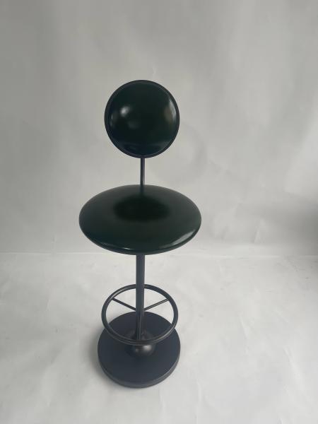 Pub Counter High Barstool With T Shaped Soft Back & Footrest
