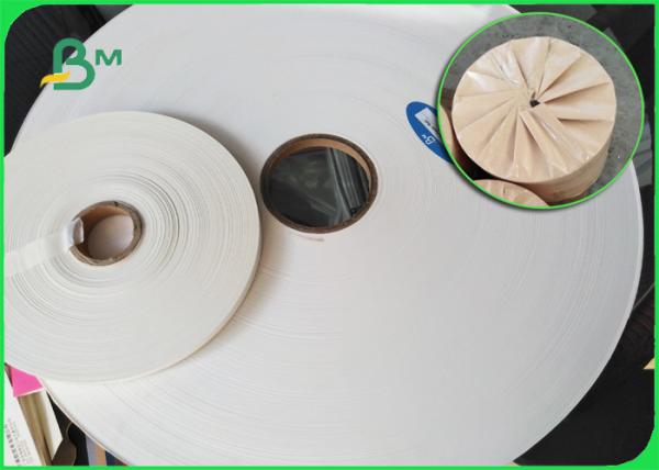 rolo branco biodegradável de 24gsm 28gsm FDA Straw Wrapping Paper 27mm