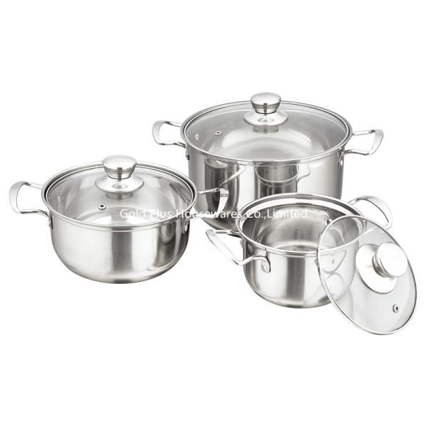 Traditional 410# Stainless Steel Cooking Pot Non Stick 16cm 20cm 24cm