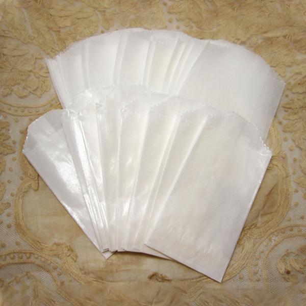 Sacos de papel descartáveis feitos sob encomenda do papel glassine do produto comestível do tamanho