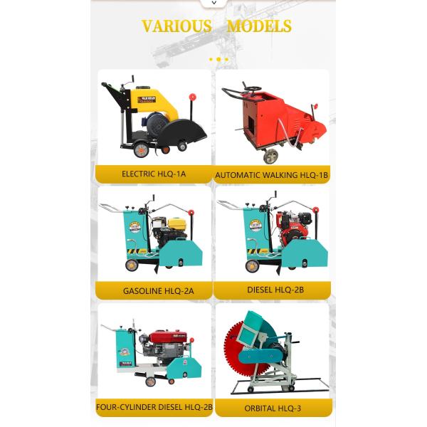 Portable Walk Behind Handheld Road Floor Concrete Cutter Saw Machine with 380V/50HZ