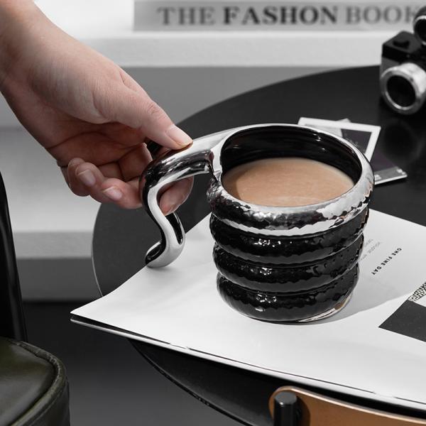 Multi-Colored Unique Shape 3D Ceramic Tea Mug Wear Resistant