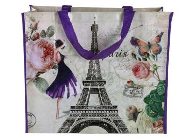 Sacos de compras reusáveis personalizados com a mala a tiracolo impressa das senhoras