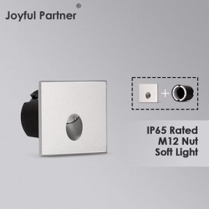 Outdoor Recessed LED Wall Light 3W 3000K White Aluminum for Garden & Patio