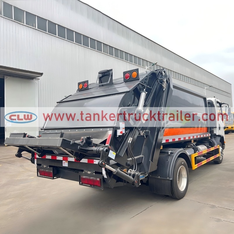 FAW Right Hand Drive 5CBM Rear Loader Garbage Compactor Truck