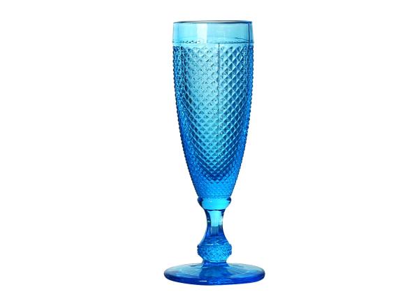 Solid Colored 20cm Lead Free Champagne Glasses 170ml Embossed Flute Glasses