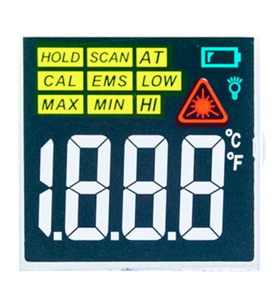 OEM ODM Termômetro da testa LCD Display fundo verde