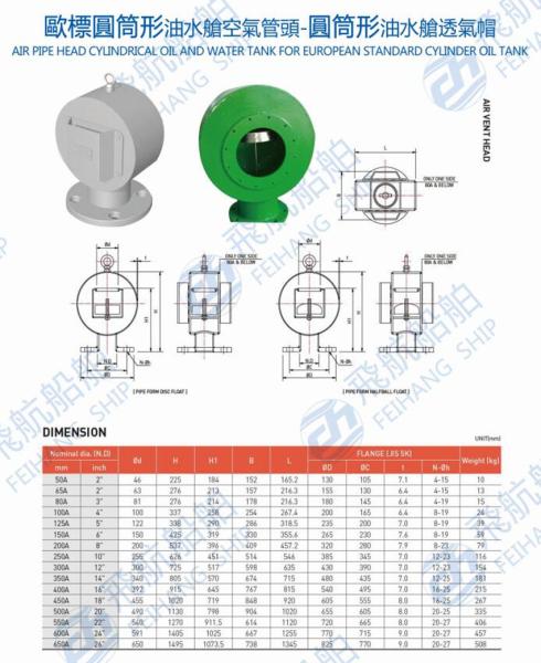 NO.1 F.B.W.T.AIR PIPE HEAD,cylindrical air tube head,