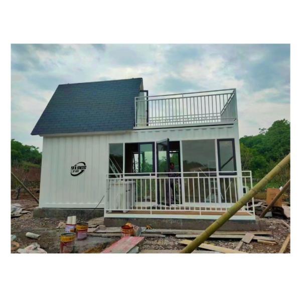 Hotel Steel Frame Galvanized Steel Bending Flat Packaging Container for 20ft Medical Clinic Isolation Room White Custom Glass House