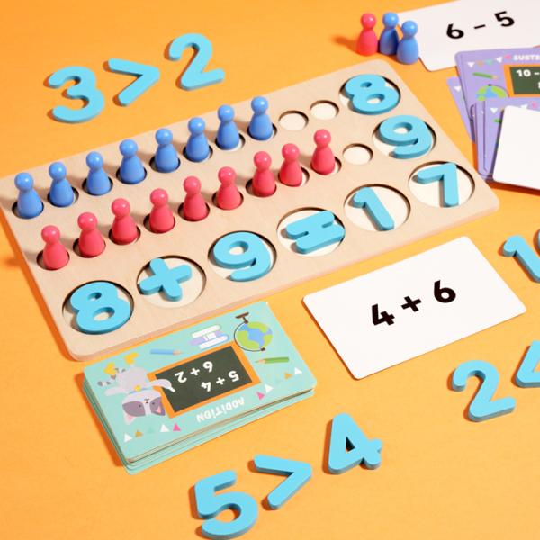 Children's Early Education Wooden Digital Arithmetic Doll Parent-child Interactive Educational Toys