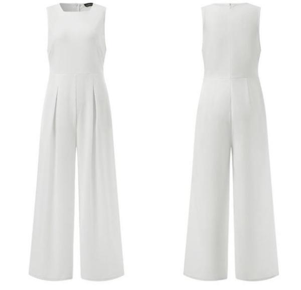 Apparel Custom Manufacturers Womens Summer Crewneck Sleeveless Casual Loose Jumpsuits Rompers With Pockets