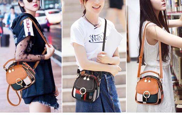 Cross-slung satchel casual backpack shoulder versatile one-shoulder crossbody bag for women