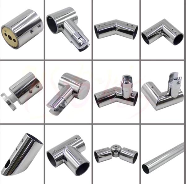 Anti Wear Satin Finished Glass Shower Hinge Corrosion Resistance Round Pipe Hinge