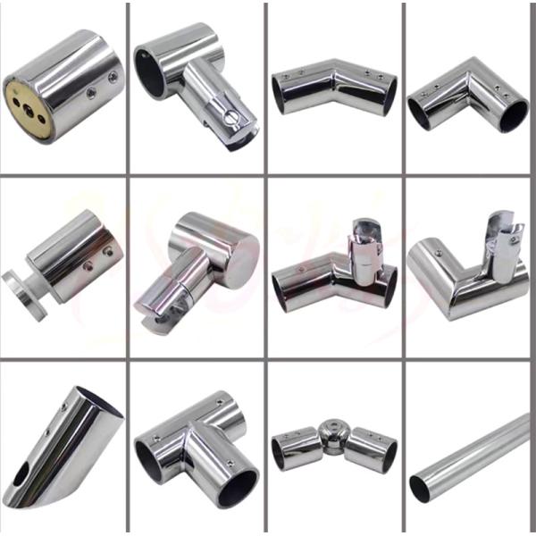 Shower Room Glass Door Round Pipe Hinge Easy Installation Adjustable