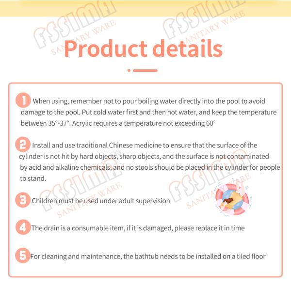 3 Meter Big Size Baby SPA Bathtub Hydromassage Swimming Pool Tub