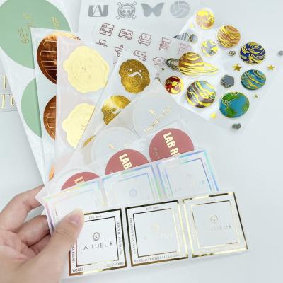 Personalized Custom Logo Printing Laser Film Labels Rainbow Reflective Foil Hologram Sticker Adhesive Holographic