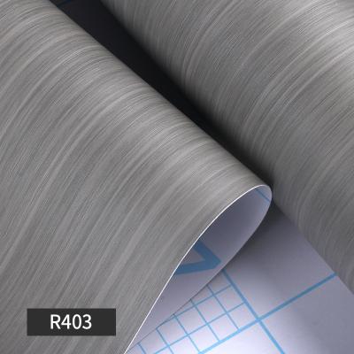 Mildewproof Gray Wood Grain Wallpaper 61cm*10m Wood Effect Self Adhesive Wallpaper