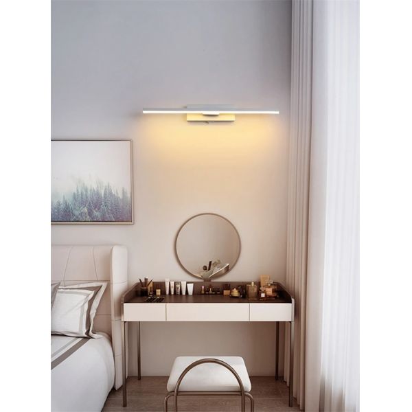 330° Rotatable LED Wall Light Minimalist black Bathroom Strip mirror front light(WH-MR-81)